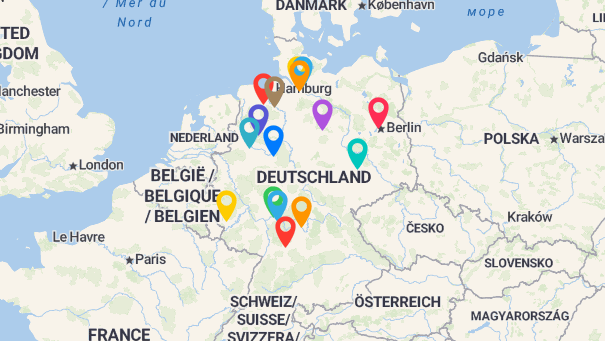 Map of company locations