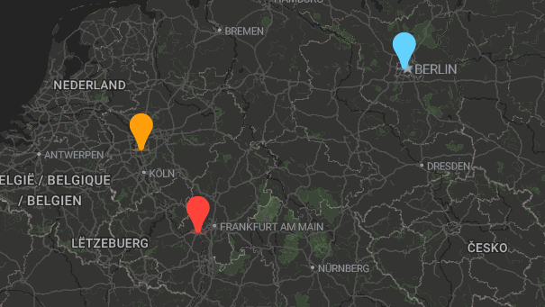Map of company locations