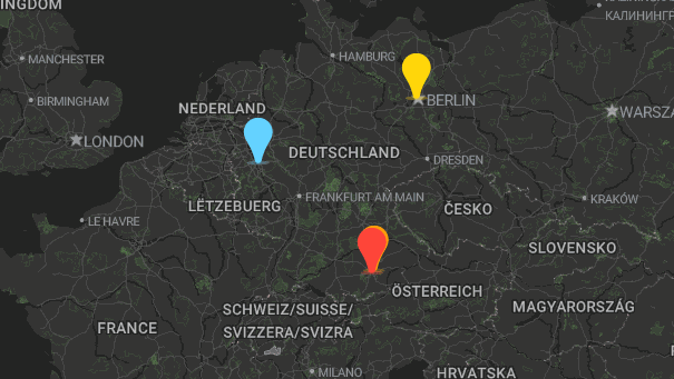 Map of company locations
