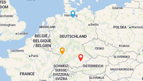 Map of company locations