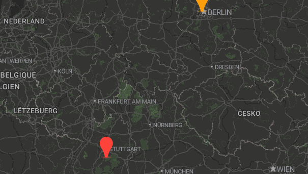 Map of company locations
