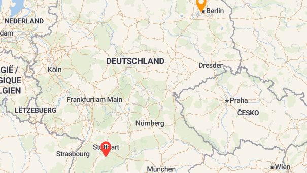Map of company locations