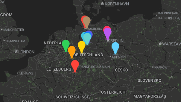 Map of company locations