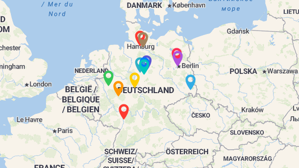 Map of company locations
