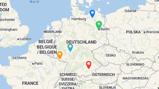 Map of company locations