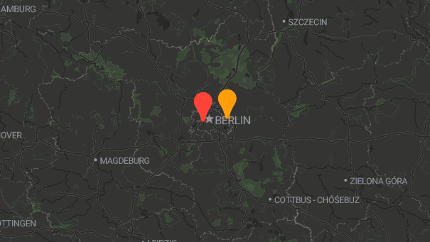 Map of company locations