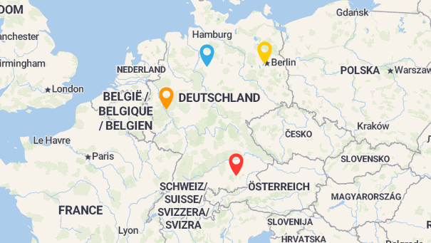 Map of company locations