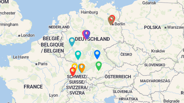 Map of company locations
