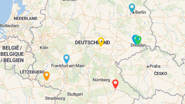 Map of company locations