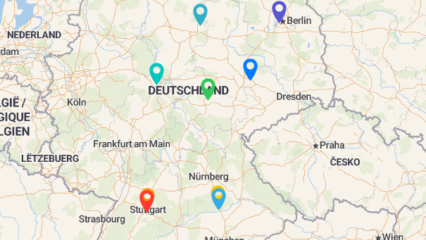 Map of company locations