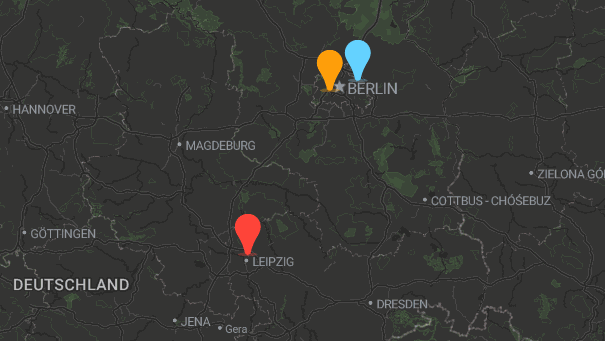 Map of company locations