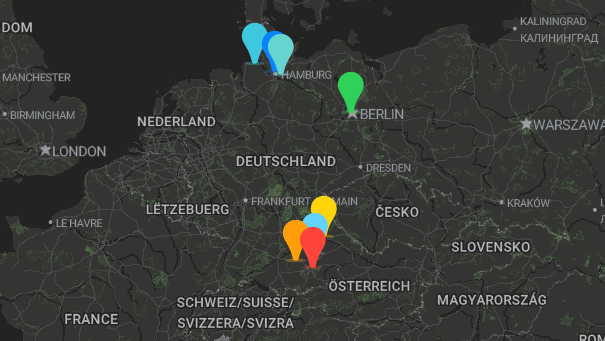 Map of company locations
