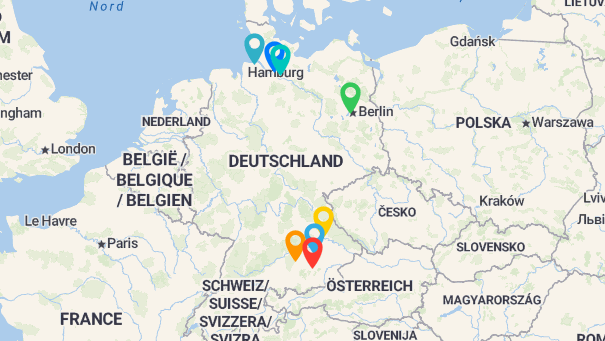 Map of company locations