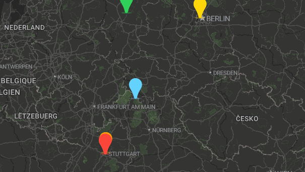 Map of company locations