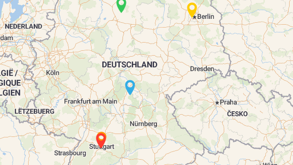 Map of company locations