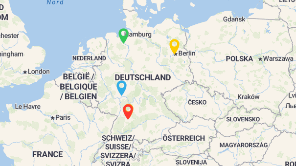 Map of company locations