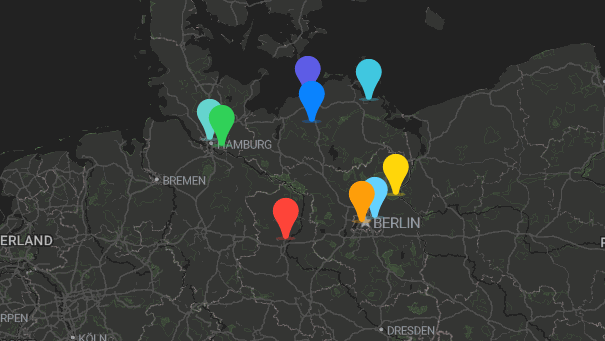 Map of company locations