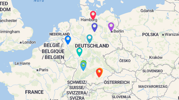 Map of company locations
