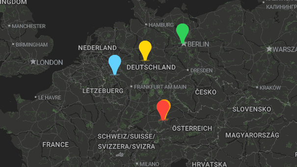 Map of company locations