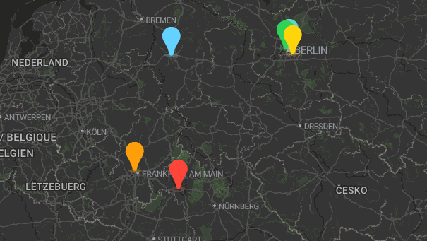 Map of company locations