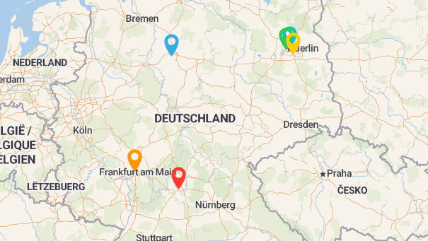 Map of company locations