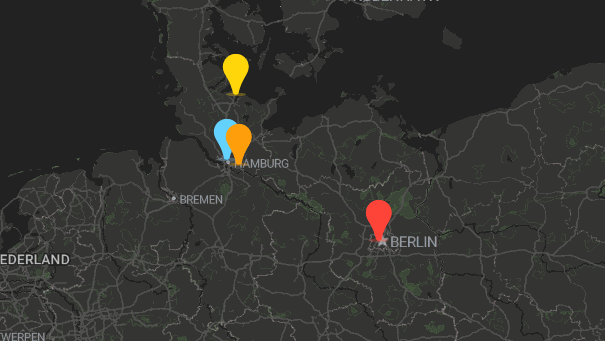 Map of company locations