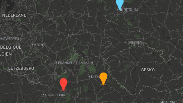 Map of company locations