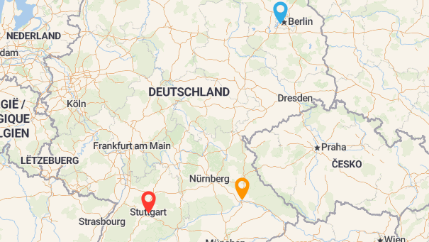 Map of company locations