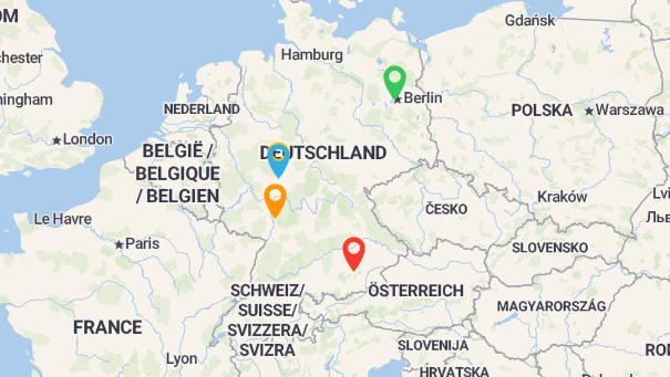 Map of company locations