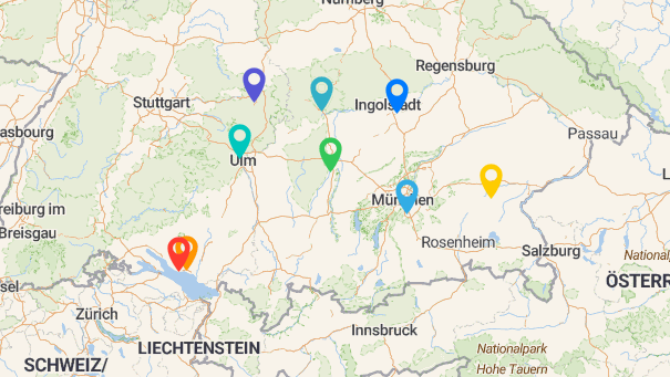 Map of company locations