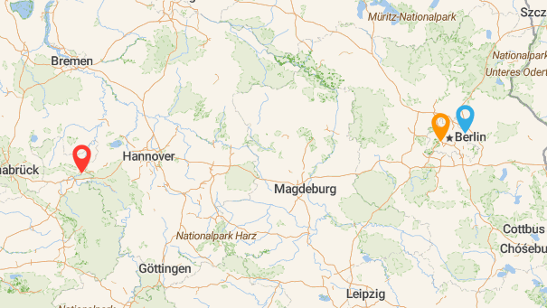 Map of company locations