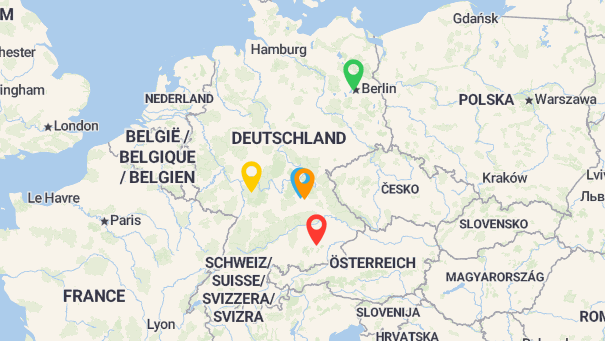 Map of company locations