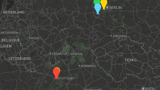 Map of company locations
