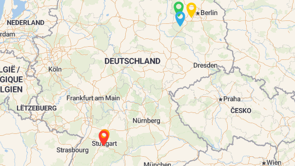 Map of company locations