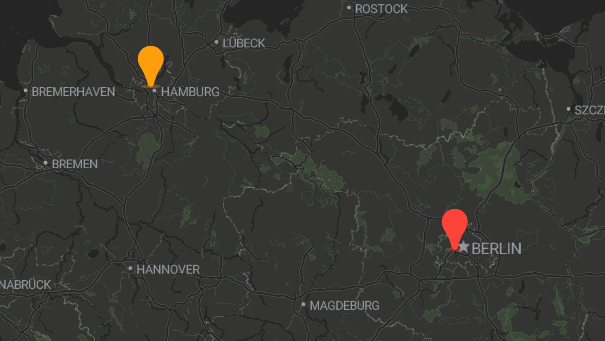 Map of company locations