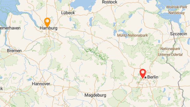 Map of company locations