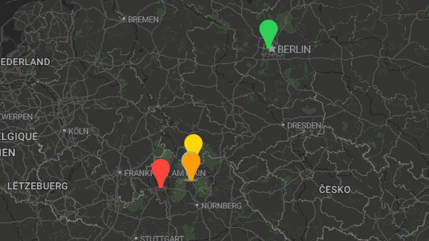 Map of company locations