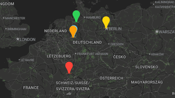 Map of company locations