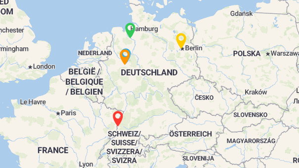 Map of company locations