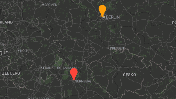 Map of company locations