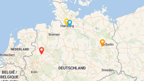 Map of company locations