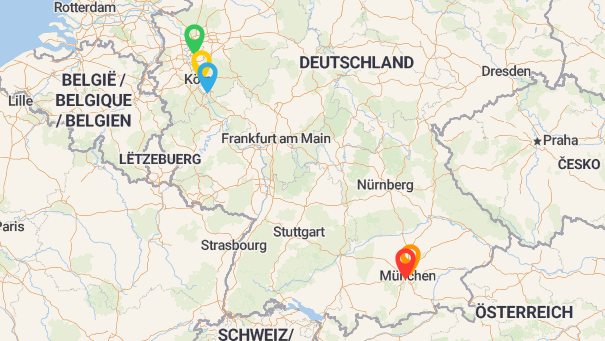 Map of company locations