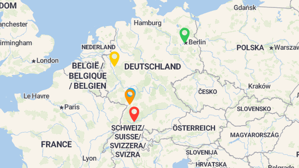 Map of company locations