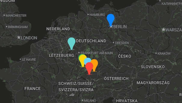 Map of company locations