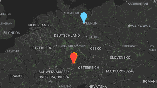 Map of company locations