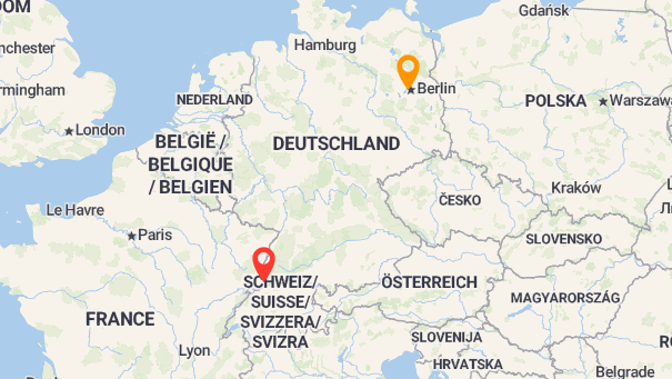 Map of company locations