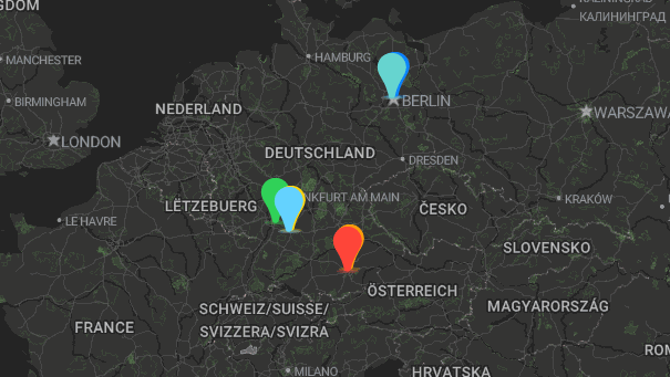 Map of company locations
