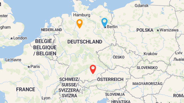 Map of company locations