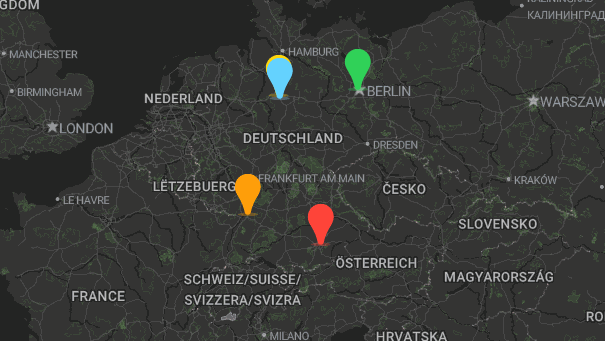Map of company locations