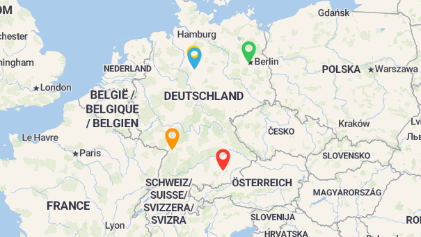 Map of company locations
